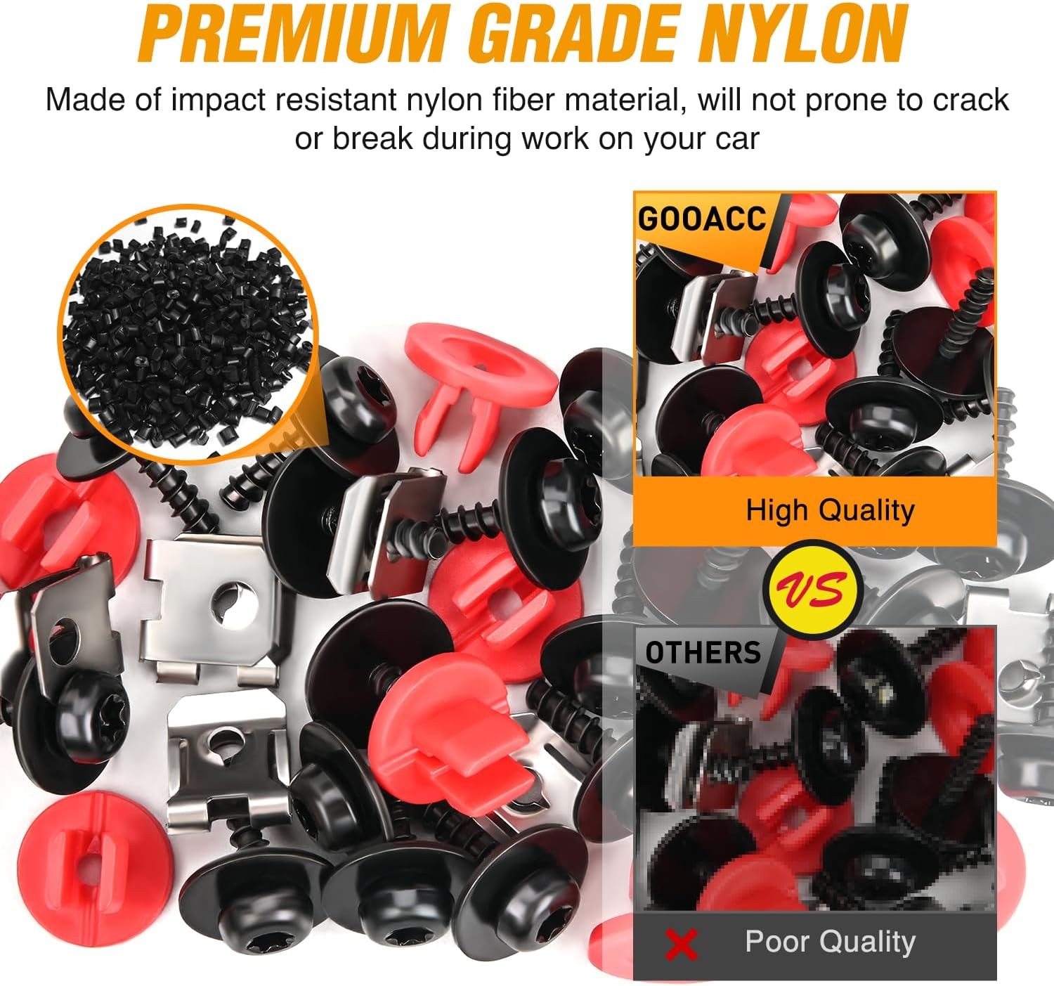 GOOACC 10 Sets Engine Splash Shield Guard Undertray Cover Screws Bolt Nut Clip