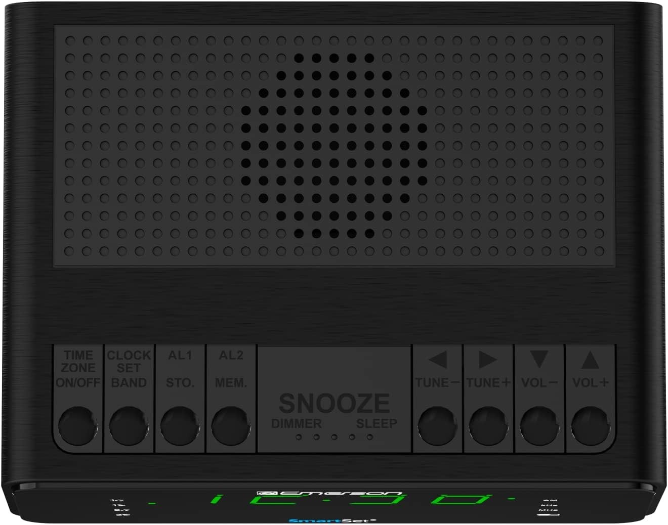 Emerson SmartSet Alarm Clock with AM/FM Radio Dimmer Sleep Timer LED Display