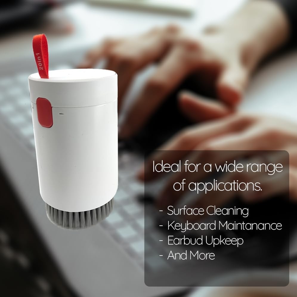 20-in-1 Multi-Functional Keyboard Cleaning Kit for Laptops, White