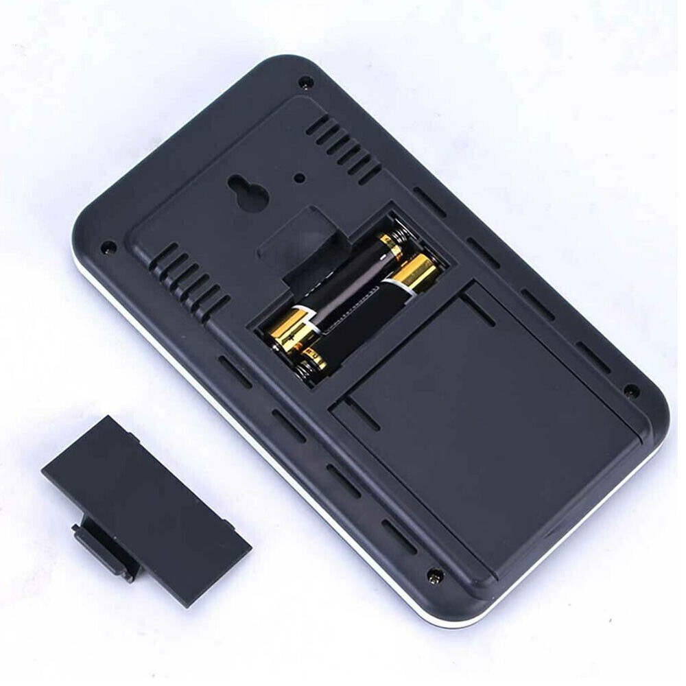 Digital Thermometer Clock Temperature Indoor/Outdoor Wireless Transmitter Meter