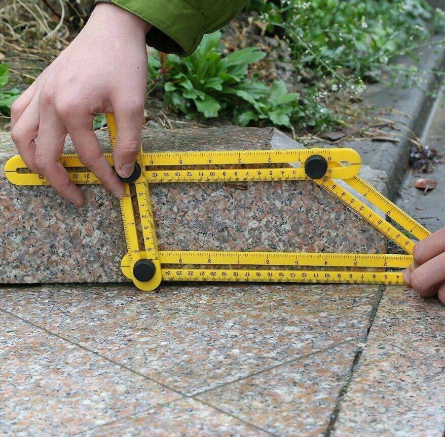 Contour Gauge Shape Duplicator with lock 10 inch + Angle Ruler