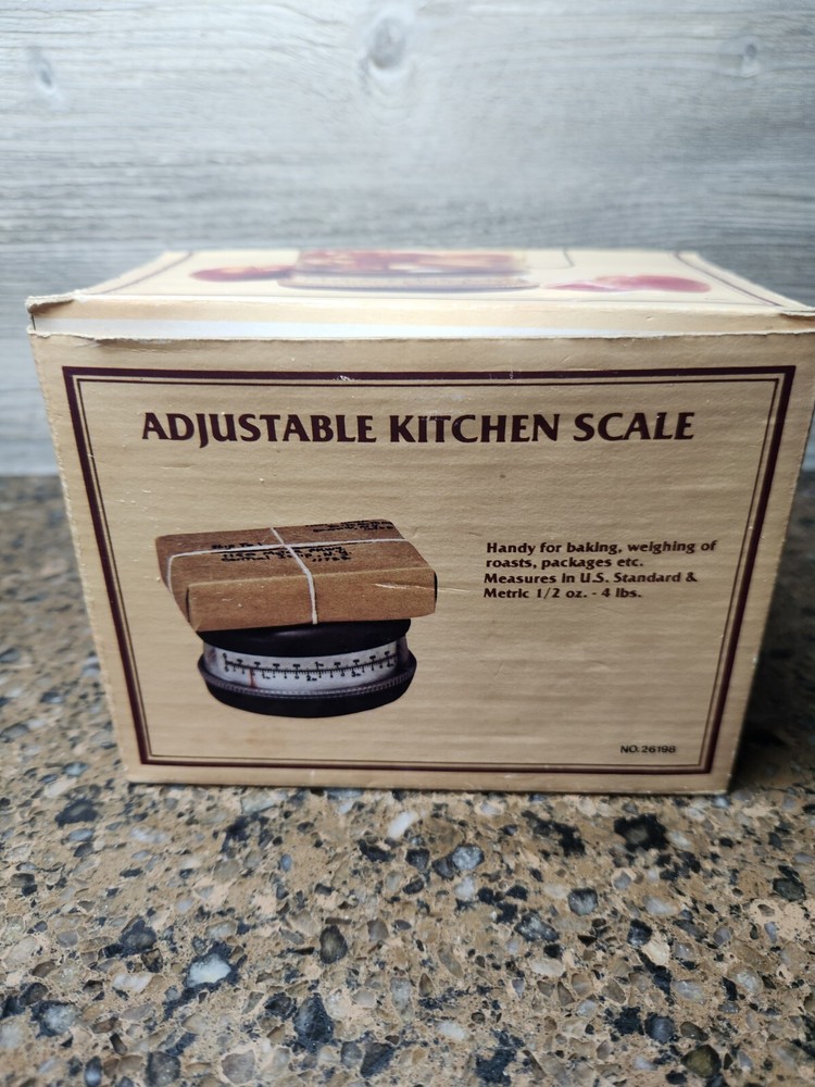 Kitchen Scale Adjustable Lightweight Plastic With 40 Oz. Pourable Measuring Cup