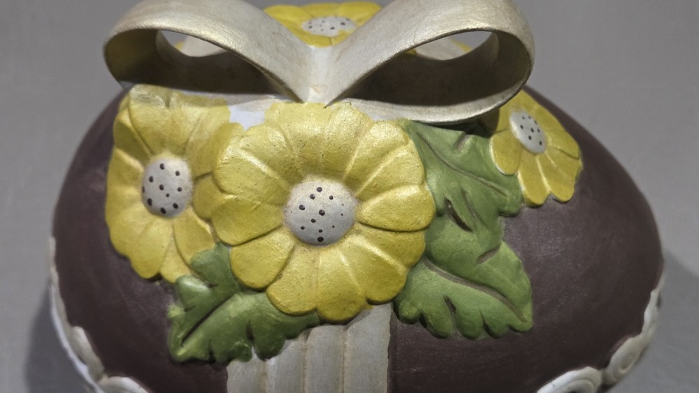 Vintage Ceramic Hand Painted Easter Egg Candy/Trinket Dish