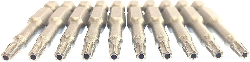 Torx T15S T15 Security Screwdriver Drill Insert Power Bit 10 Pack with hole