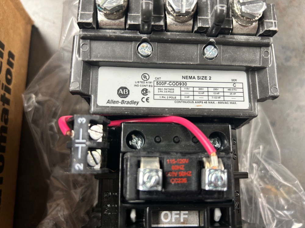 NEW ALLEN BRADLEY SIZE 2 STARTER 500F-COD930 NIB