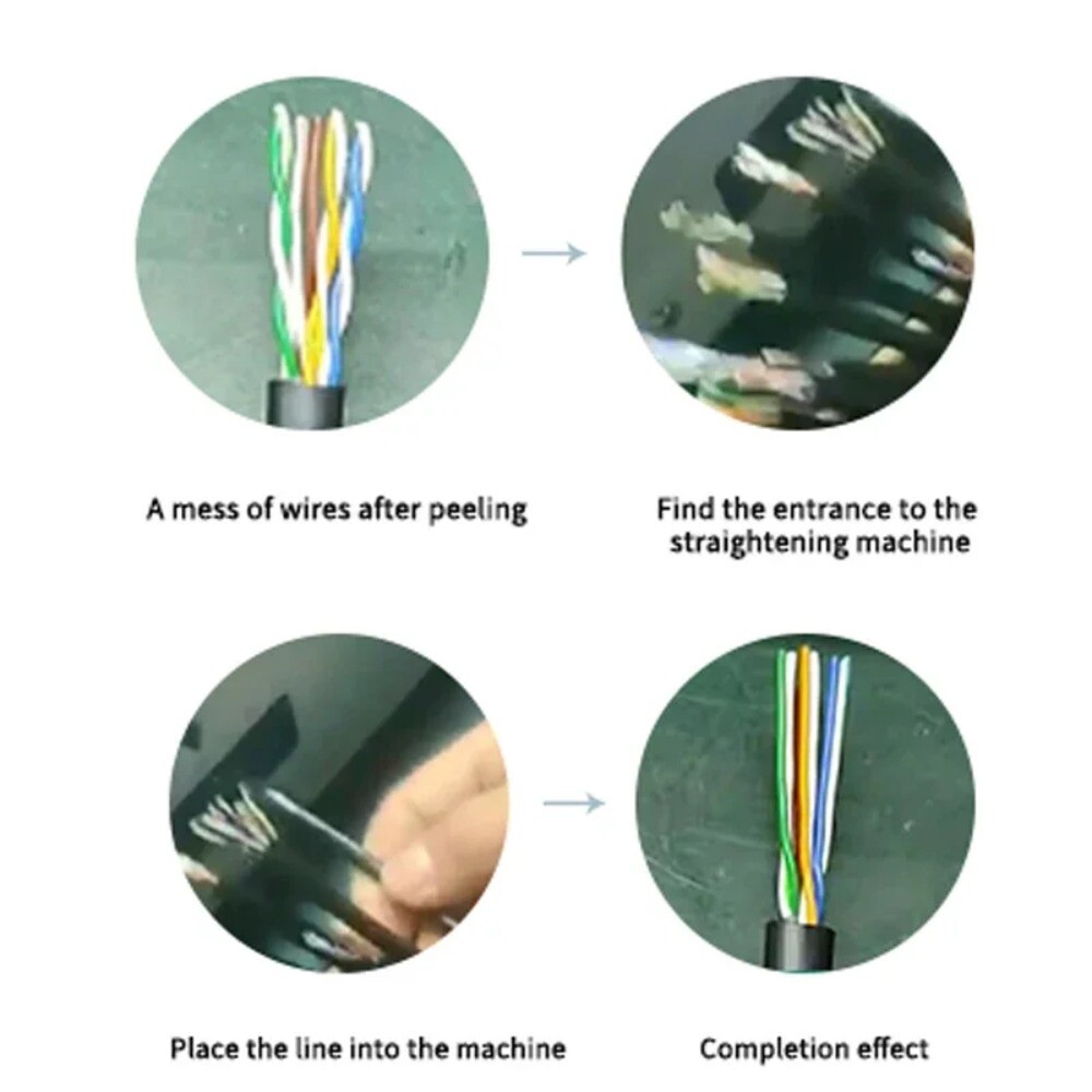 Automatic Network Cable Straightening Machine Electric Twisted Pair Wire Tools