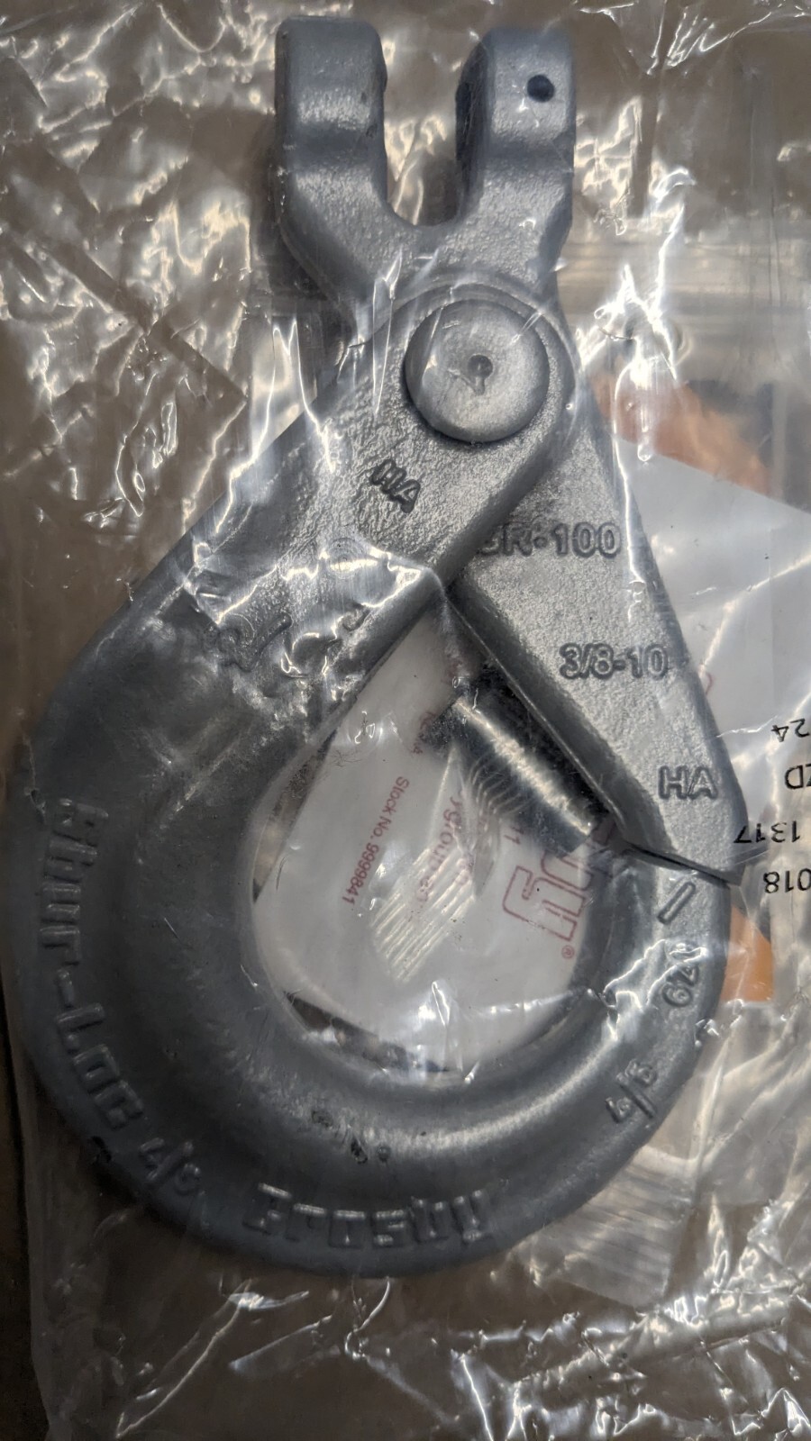 CROSBY S-1317 3/8" SHUR-LOC CLEVIS HOOK 8800 lbs WLL - 1029018