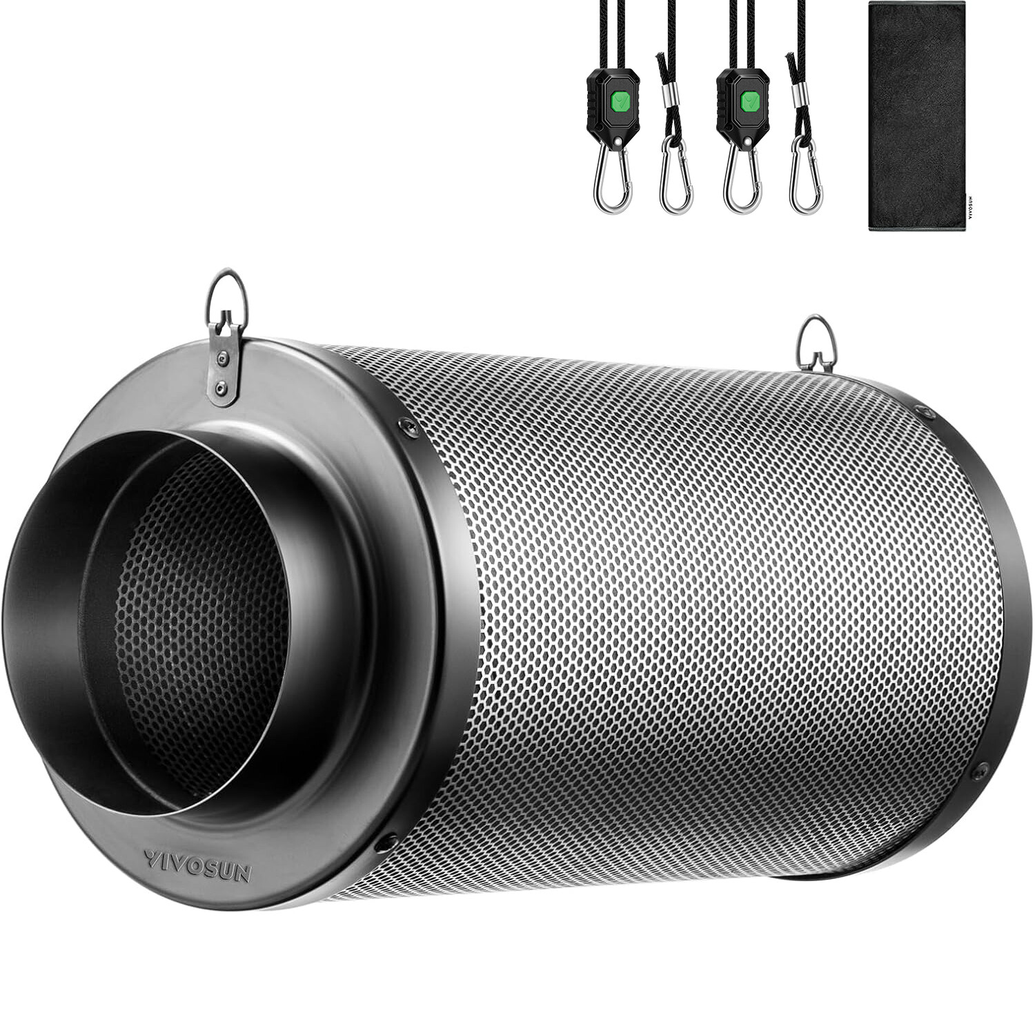 VIVOSUN 4" 6" 8"Inch Black Air Carbon Filter Virgin Charcoal for Inline Fan