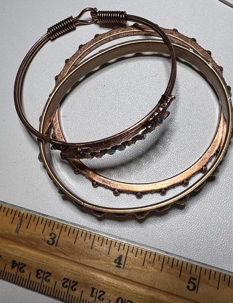Brass Bangle Bracelet Lot in Perfect Condition