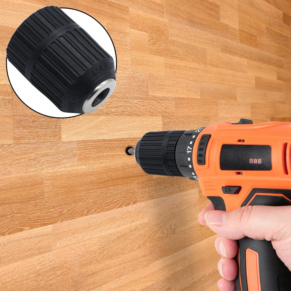 1/2 Quick Change Keyless Drill Chuck Adapter .0-13mm, /4-Inch Hex Shank