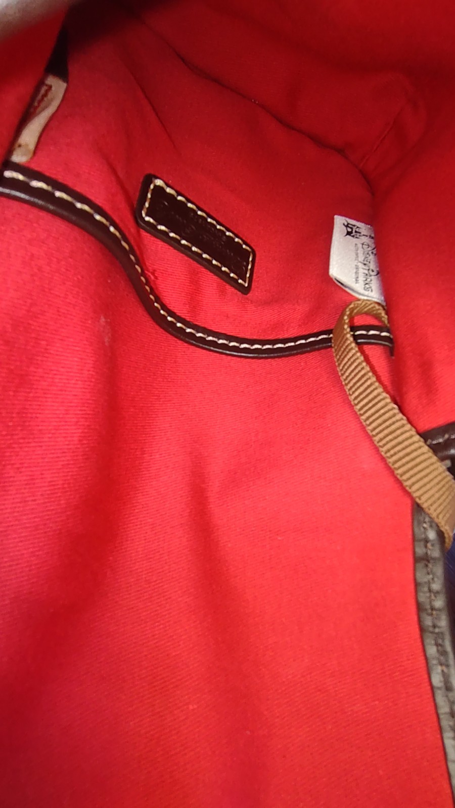 Dooney & Bourke x Disney Sketch Embossed Leather Crossbody Handbag Blue/Brown