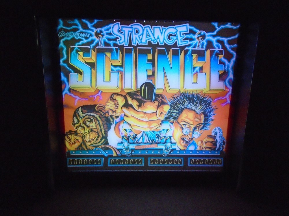 Bally Strange Science Pinball Head LED Display light box