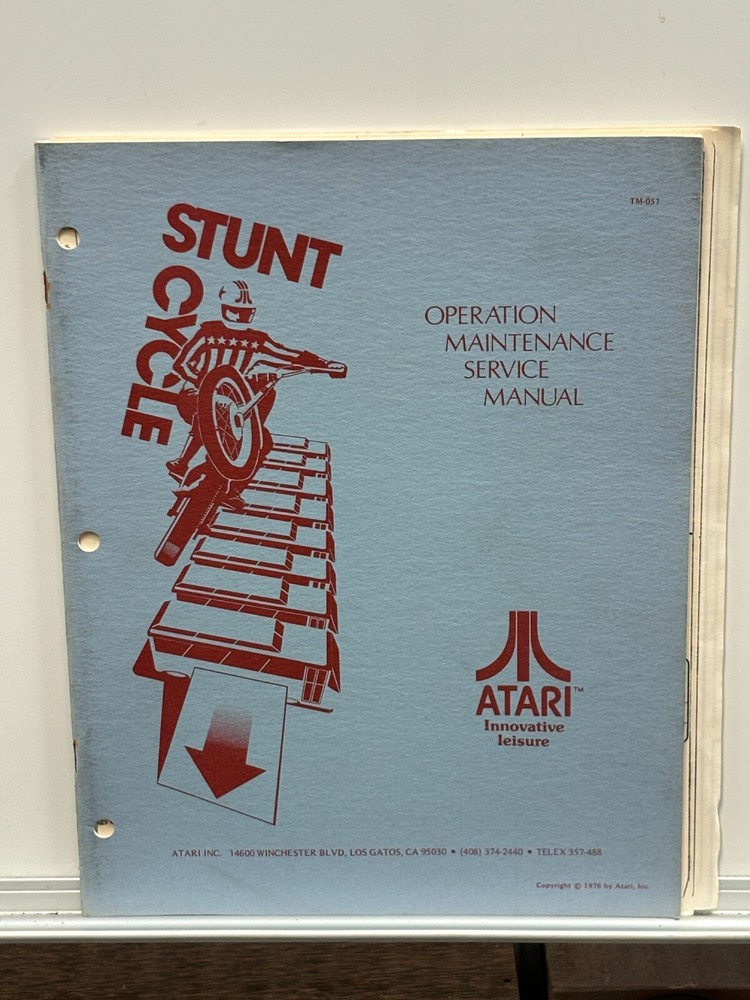 ORIGINAL-ATARI-STUNT CYCLE-OPERATION, MAINTENANCE AND SERVICE MANUAL