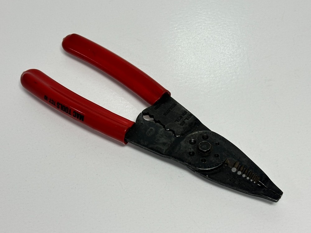 MAC Tools USA TCT-10 Wire Stripper Crimper Tool Red Comfort Grip