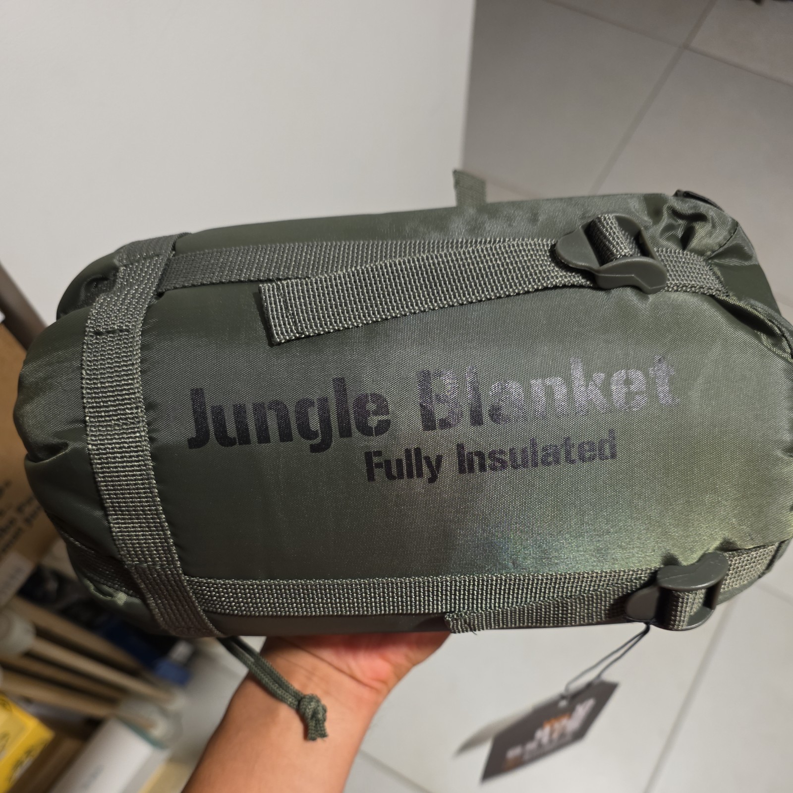 Snugpak Jungle Blanket Olive Measures 76"L x 64"W. A warm, lightweight, less bul