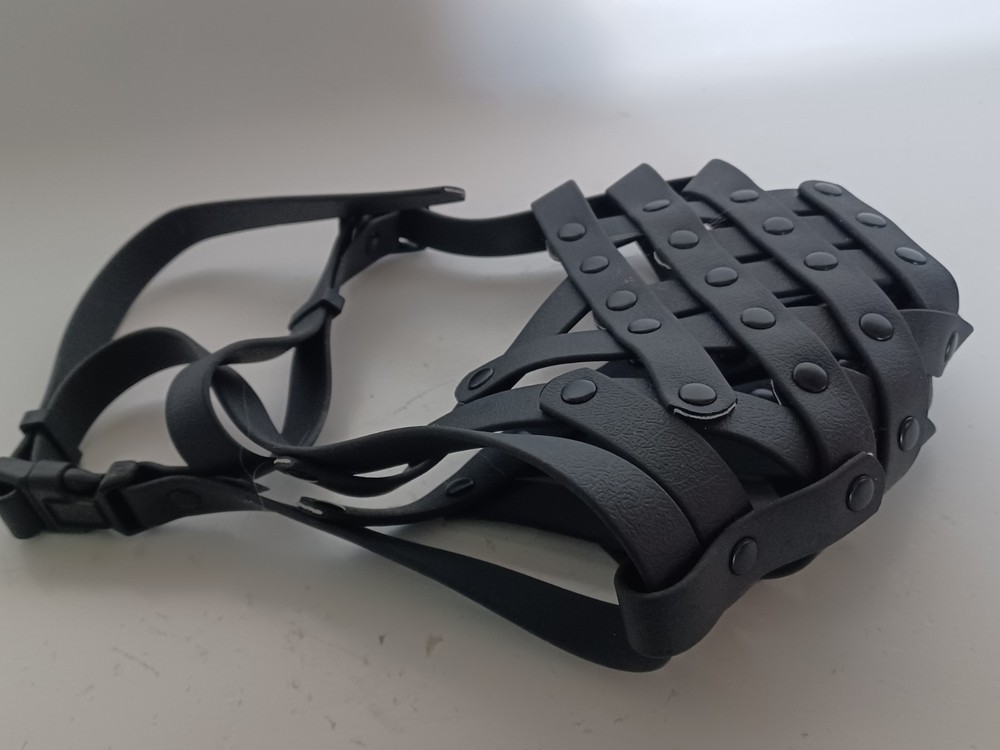 Pitbull Muzzle Basket Muzzle for M [Snout Cir: 9.75-11] Black