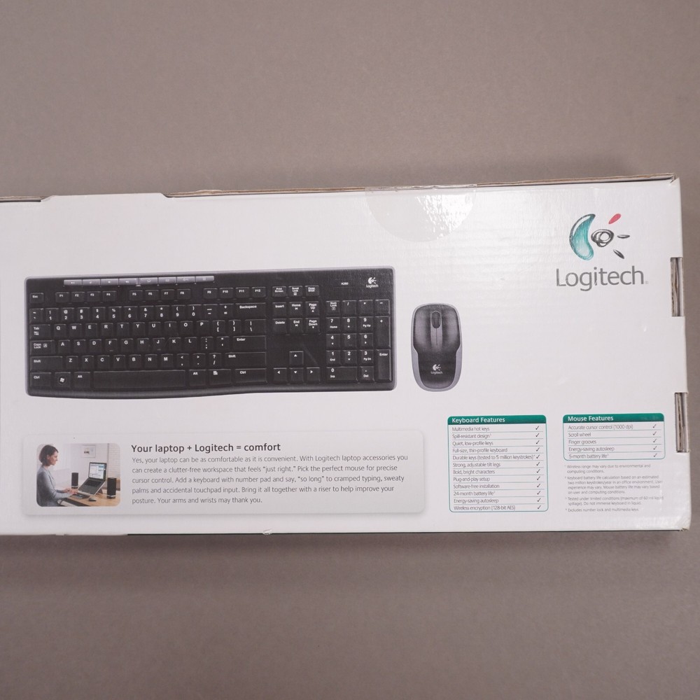 NEW Logitech MK260 Wireless Combo Keyboard & Mouse 2.4 Ghz 10-Meter Range SEALED