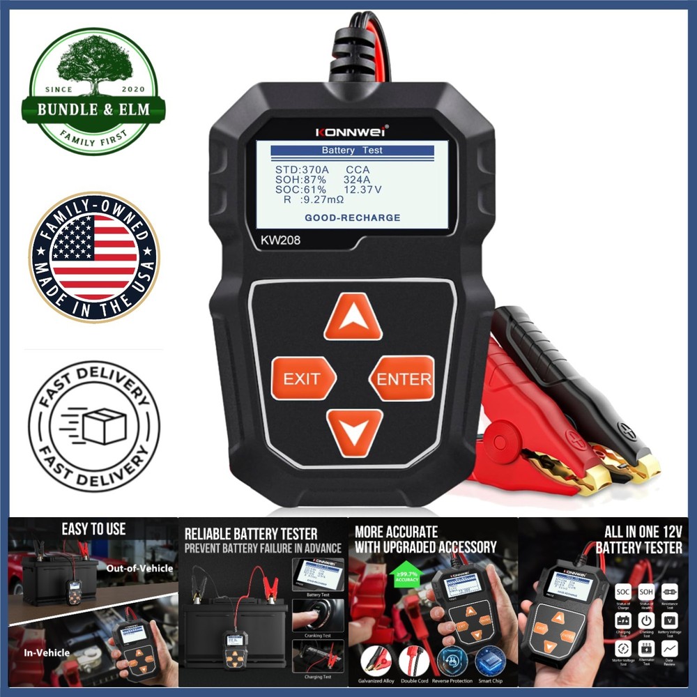 High-Performance Battery Analyzer for 12V Systems with  and  Certification
