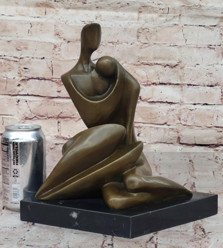 100% Solid Bronze Abstract Couple Holding Each Other by Lost Wax Method Artwork