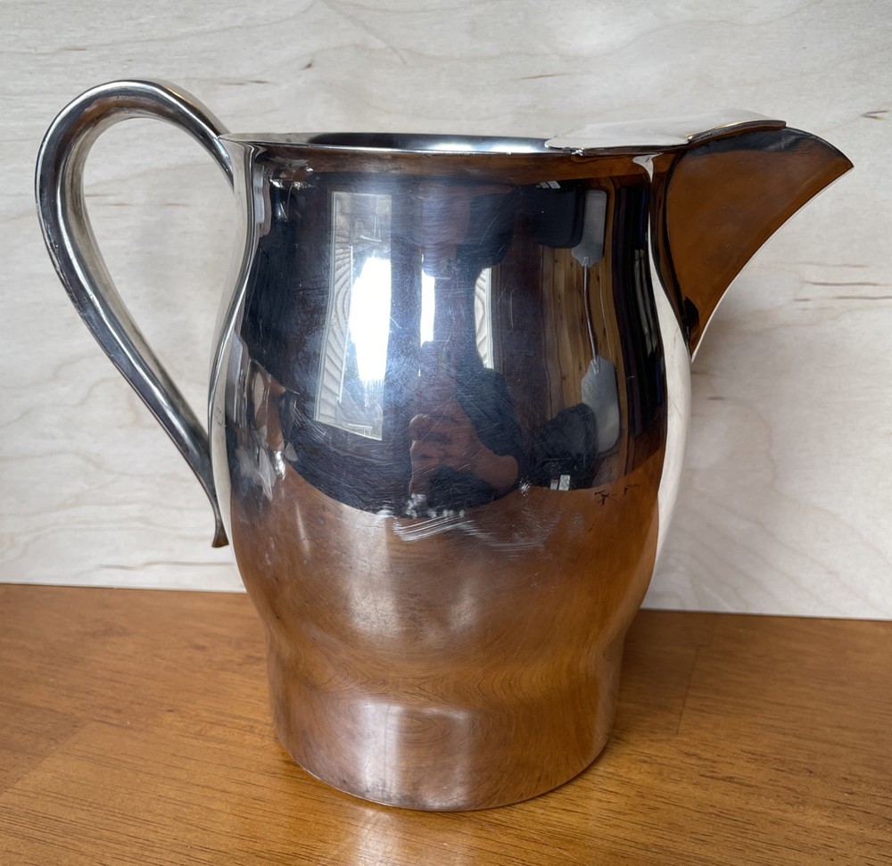 Silver plated Paul Revere Reproduction Pitcher with Ice Lip 7" Tall 7504 Great!