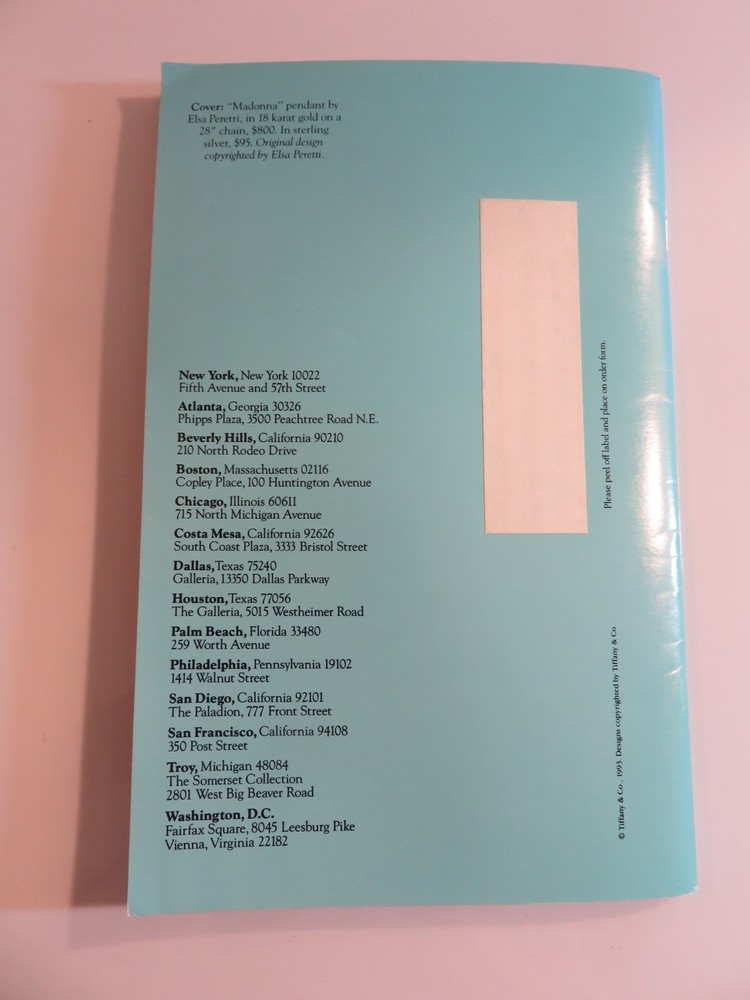 Tiffany & Co. ~ Spring Selections 1993 Catalog