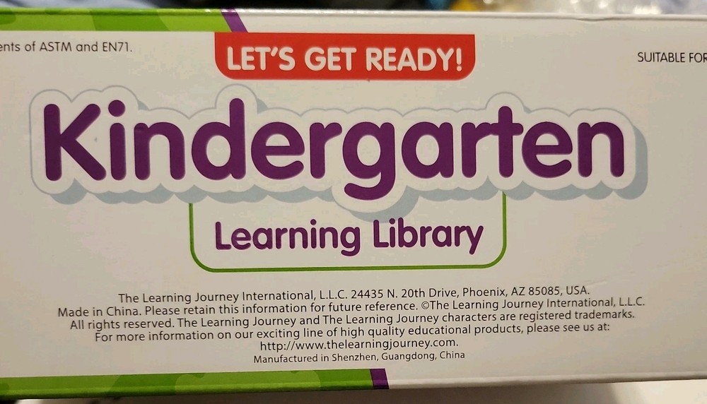 The Kindergarten Learning Library 3 sets in 1 Children Learning Cards