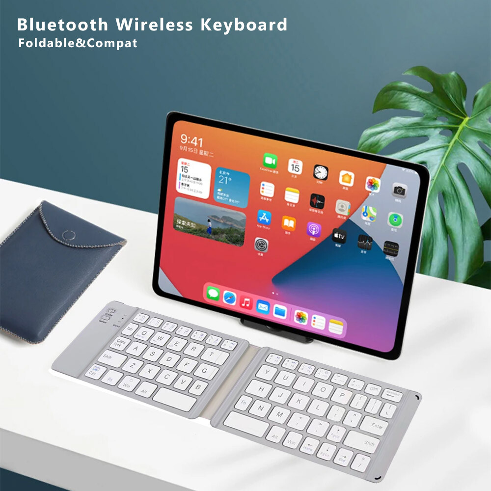 Mini Folding Keyboard Bluetooth Wireless Mobile Phone Android iOS iPhone 15/14/X