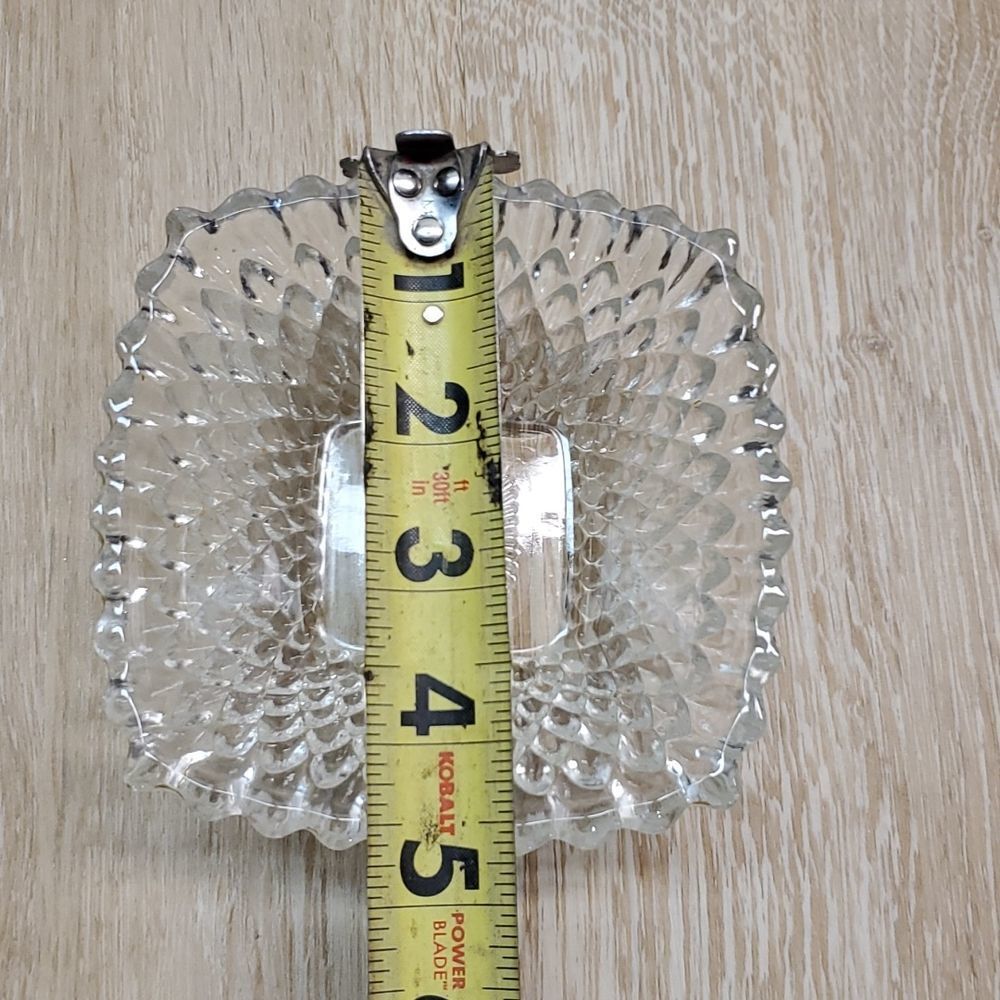 Small clear glass square dish