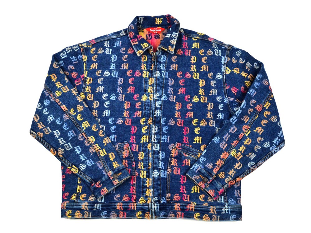 Supreme Gradient Jacquard Denim Work Jacket SIZE-L Brand New