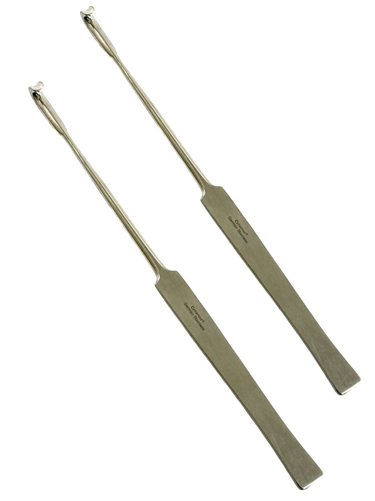 Dog Spay Snook Hook 8in w/ Flat Handle, Smooth, Veterinary Instruments, German