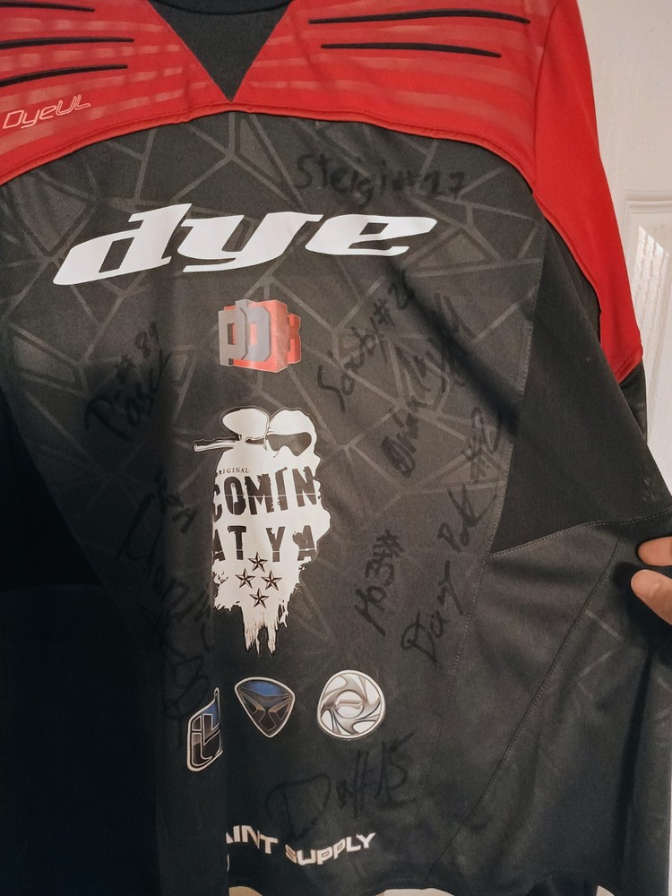 Offenburg Comin At Ya German Pro Paintball Game Worn Jersey Signed By Team 2014