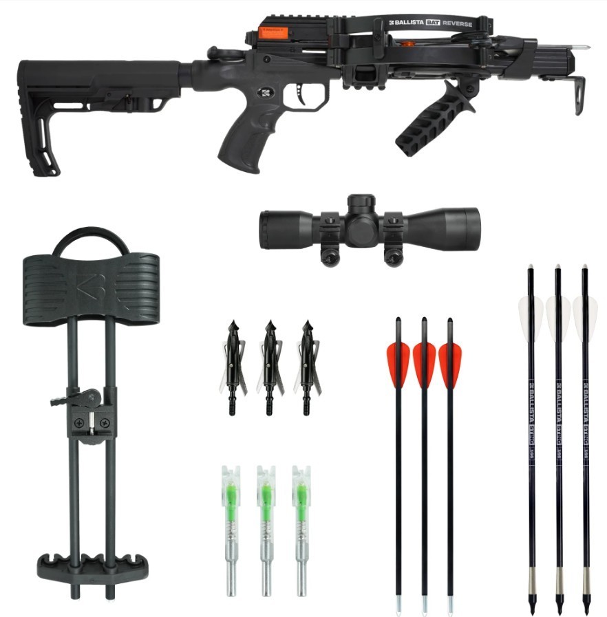 BALLISTA BAT REVERSE L-Stock Hunting Crossbow Bundle