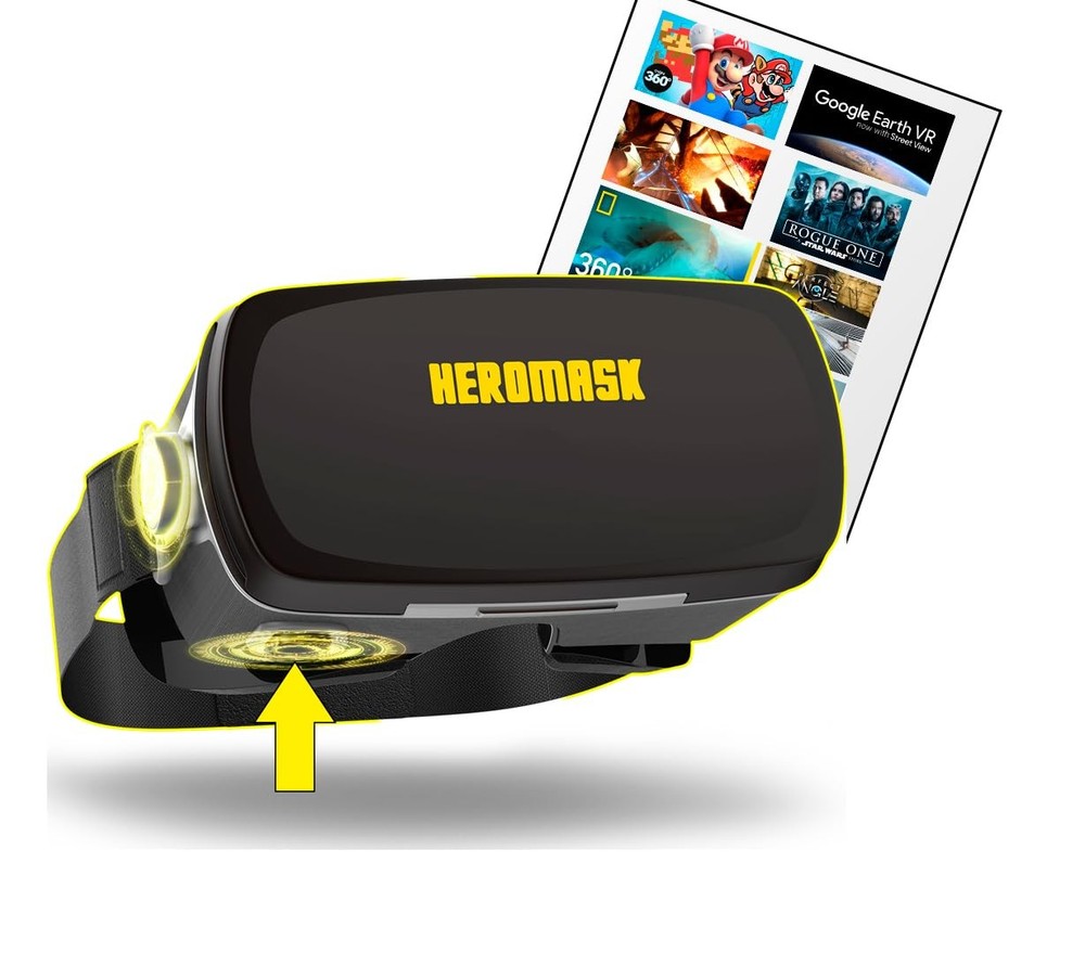 VR Headset with controller - Virtual Reality gaming - 3D glasses Compatible with