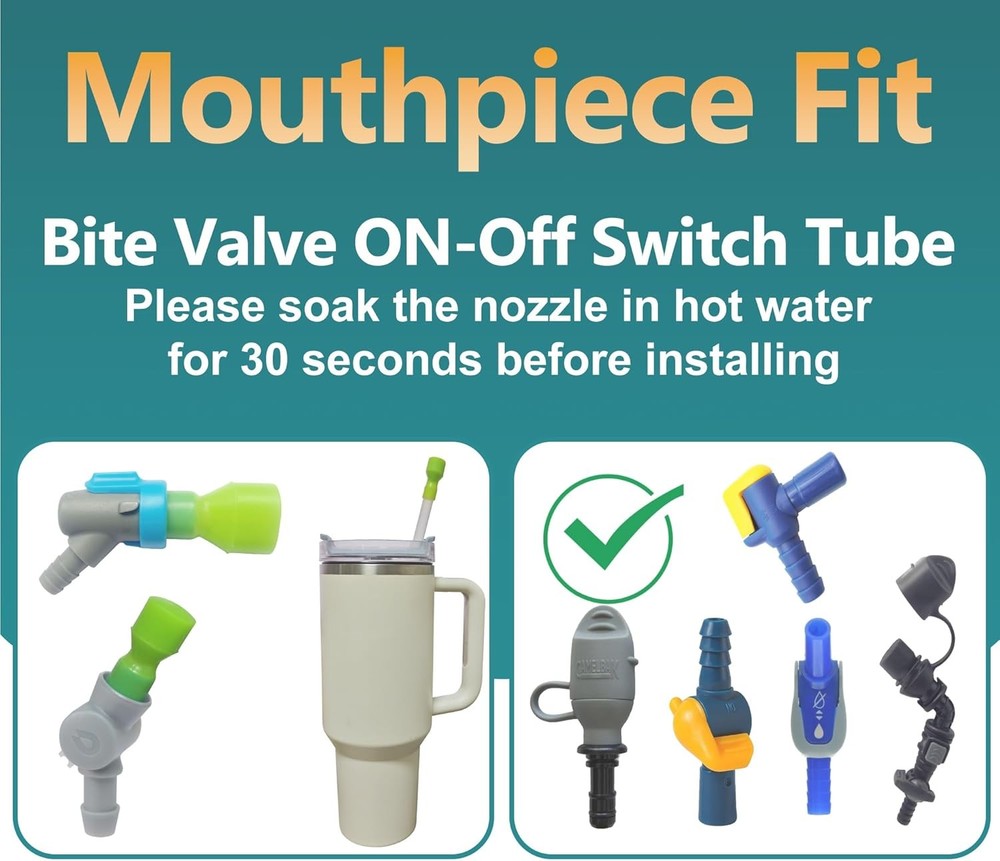 Replacement Bite Valve for Camelbak Hydration Pack Bladder - Leakproof Self-Seal