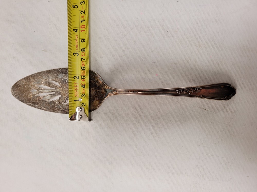 Rogers A1 Plus Heather Meadowbrook Cake Pie Server Oneida Silverplate Heart Leaf