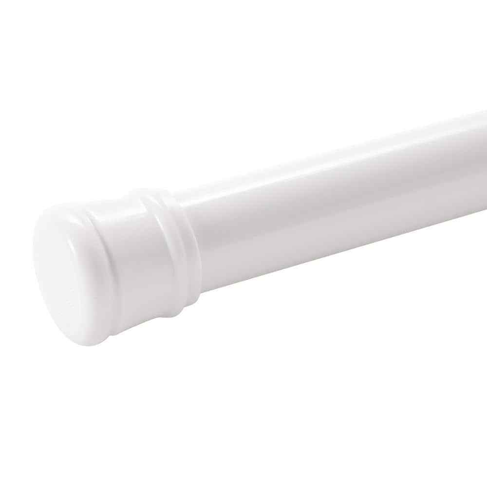 42 - 72 in. Spring Tension Shower Curtain Rod, White, Adjustable