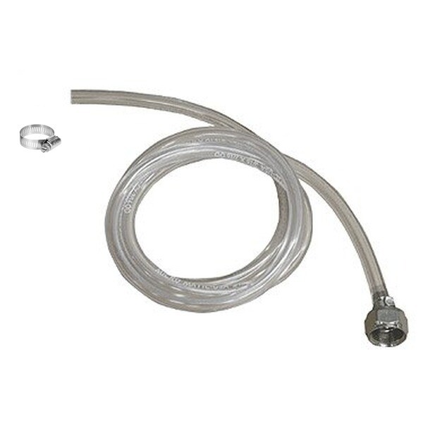 15 Feet of 3/16" Clear Beer Line with Hexnut Assembly - Assembled in the USA