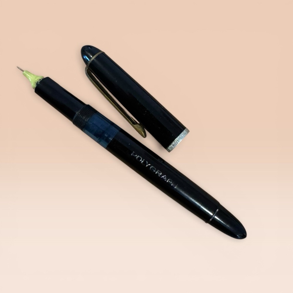 Vintage Polygraph Technico Technical Drafting Pen Set Germany w/ Case & Tips T8