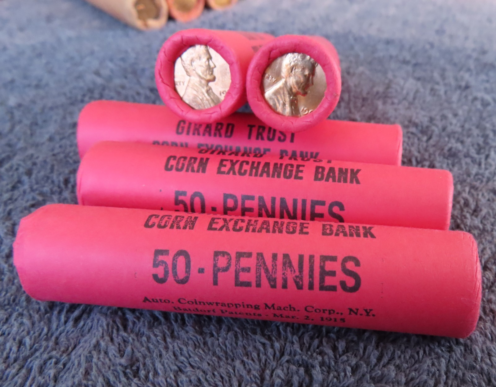 1963 **Original Bank Wrapped ** Uncirculated Lincoln Cent Roll - OBW Penny's