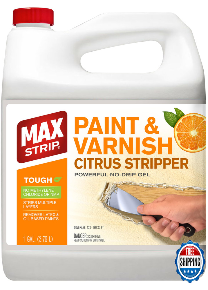 Max Strip Paint & Varnish Citrus Stripper 1 Gallon - Multiple Layer Removal