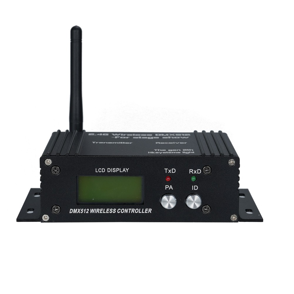 DMX 512 2.4G Wireless Controller Transmitter Receiver LCD Display Power