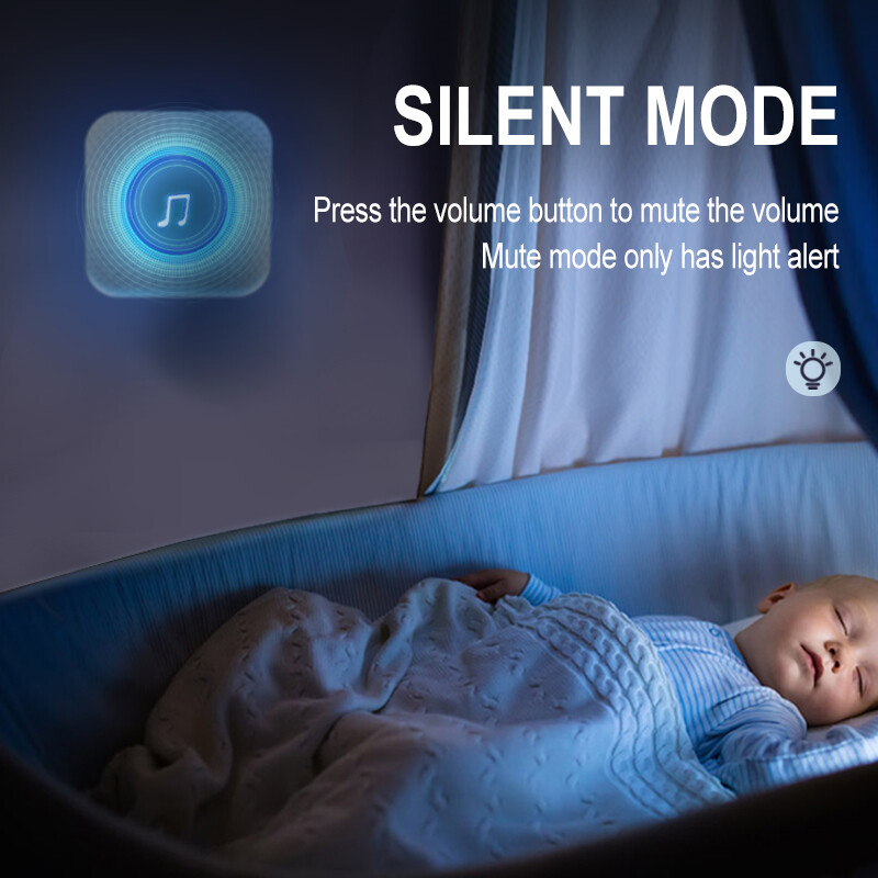 2 Cordless remote control calling 1 doorbell ringer, New Wireless doorbell,Withe