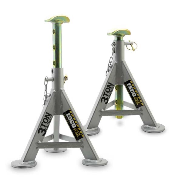 ESCO 10497 3 Ton Axle Top Post Jack Stands Pair