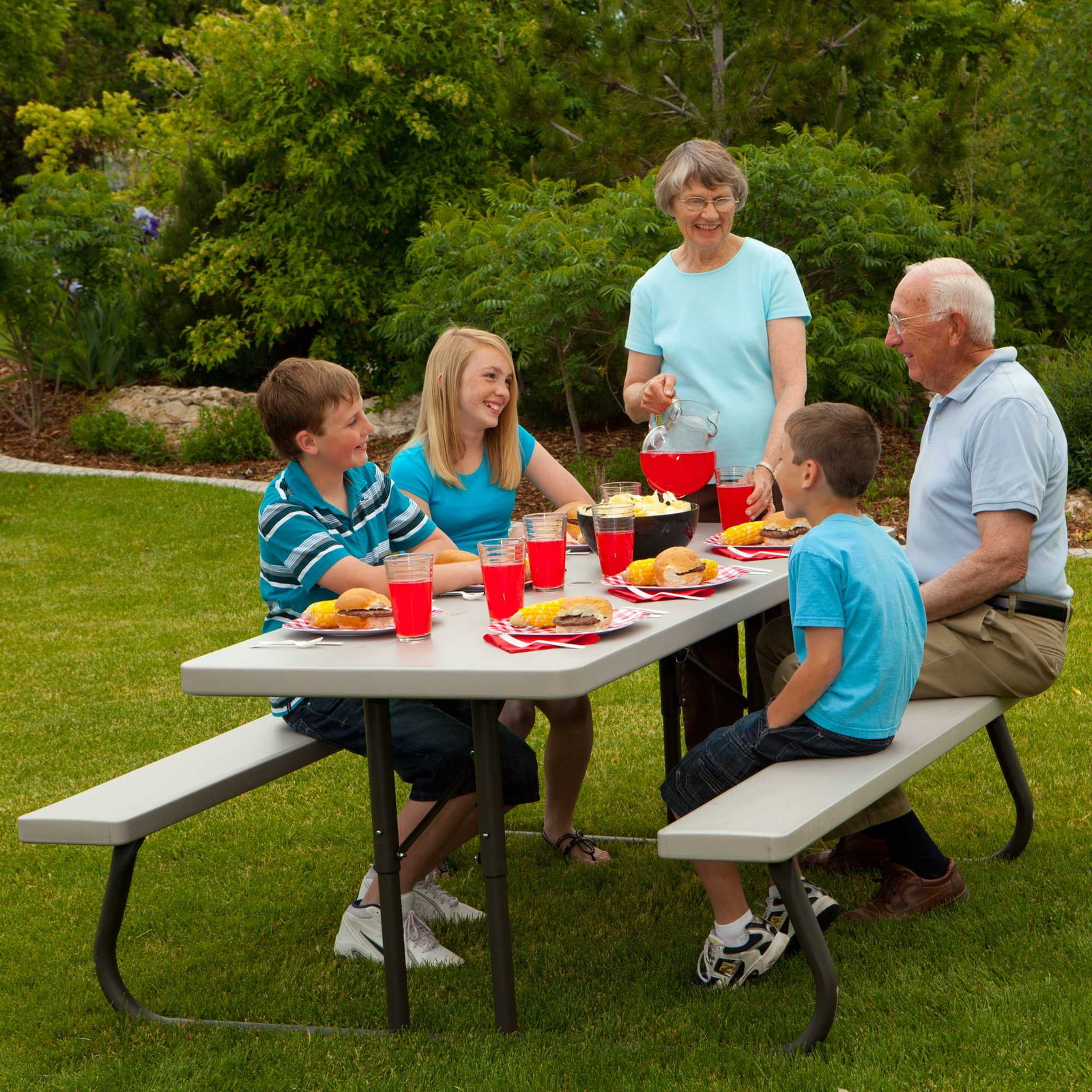 Lifetime 6 foot Outdoor High-Density Polyethylene Folding Picnic Table