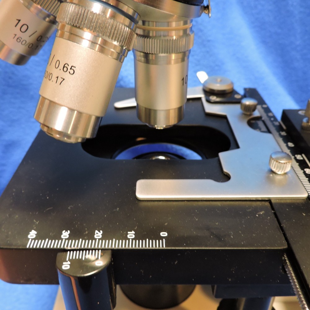 Omax Microscope G2018007467 Rotatable Head 4 Lens Missing Eyepieces