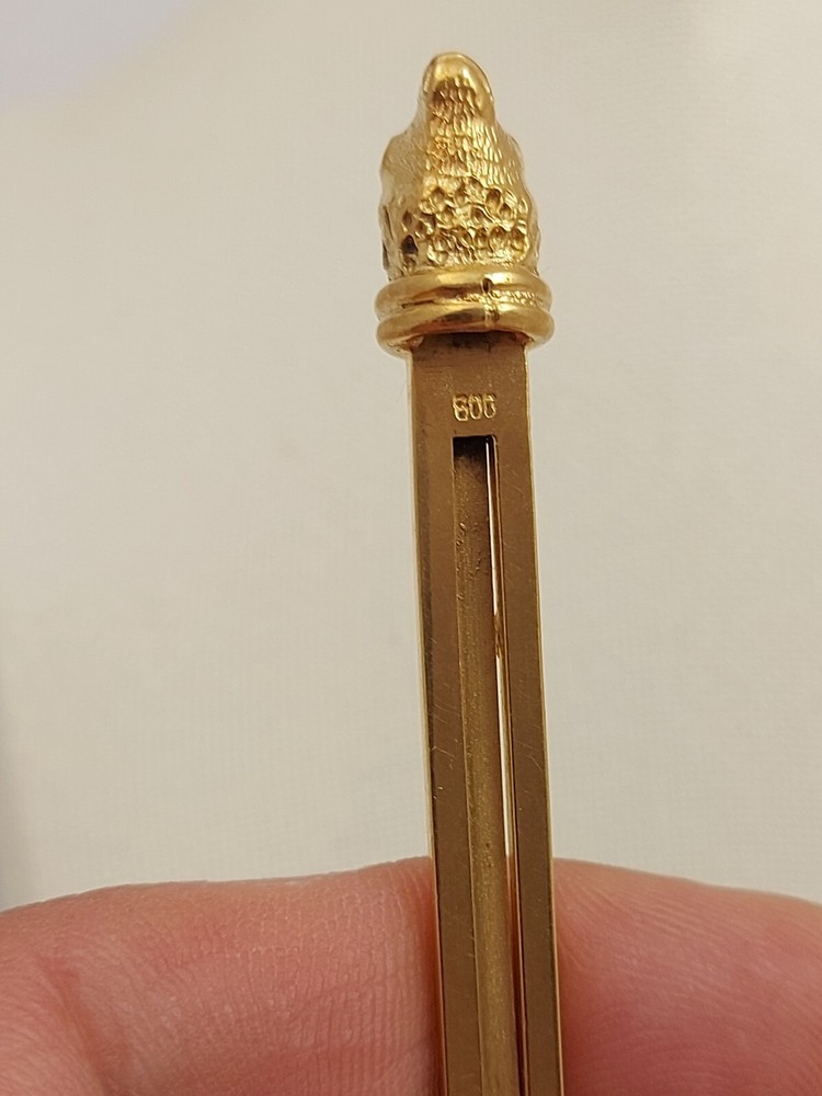 Antique Victorian Memento Mori Skull Solid Silver Gilt Spoon