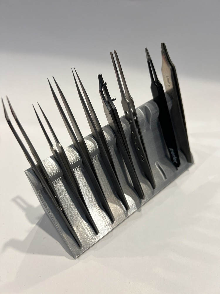 Watchmaker/ Electronics Tweezer Stand - Precision 3d printed