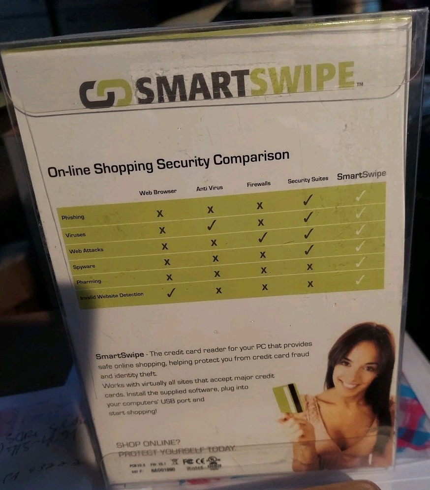 Credit Card Scanner SmartSwipe Reader Unopened Box Personnel Unit