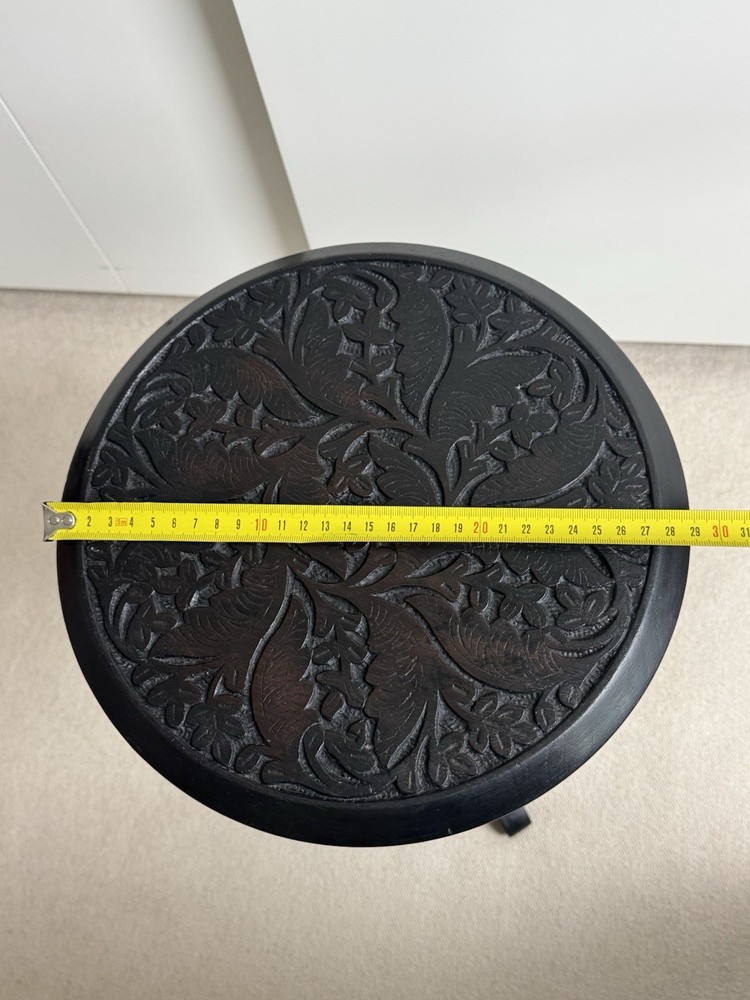 Vintage Side Wine Table Carved