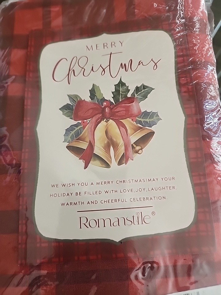 Romanstile Christmas Checkered Rectangle 60 x 102 (Rectangular), Holly-red